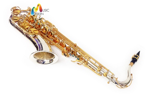 Overtone Tenor Saxophone รุ่น silver plate & gold key  OST-501 เทเนอร์แซกโซโฟน ยี่ห้อ โอเว่อร์โทน รุ่น silver plate & gold key  OST-501