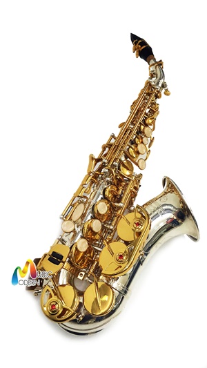 Overtone Soprano Curve Saxophone รุ่น silver plate & gold key OSSC-501โซปราโนเคิบแซกโซโฟน ยี่ห้อ โอเว่อร์โทน รุ่น silver plate & gold key OSSC-501