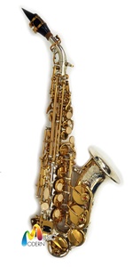 Overtone Soprano Curve Saxophone รุ่น silver plate & gold key OSSC-501โซปราโนเคิบแซกโซโฟน ยี่ห้อ โอเว่อร์โทน รุ่น silver plate & gold key OSSC-501